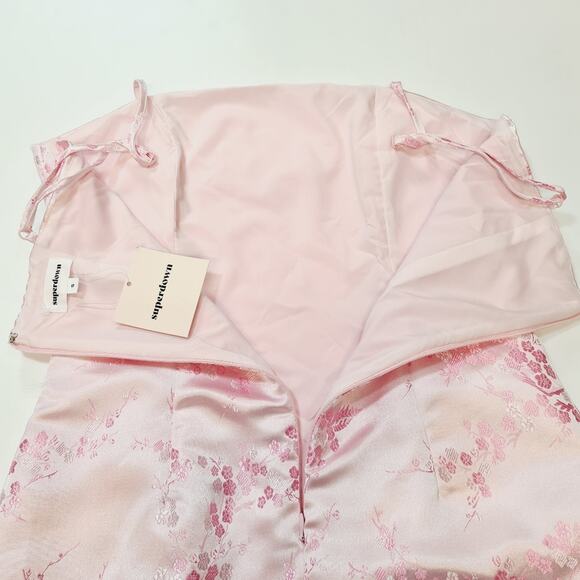 Superdown Letizia Printed Mini Dress in Pink Floral Small - Picture 7 of 11